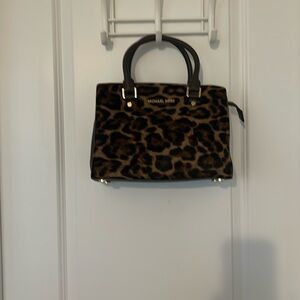 Michael Kors animal print small tote. Gently used:)